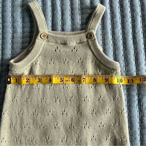 Carter's Organic Little Planet Baby Pointelle Cream Color Bubble Romper Size 18m - Picture 11 of 13